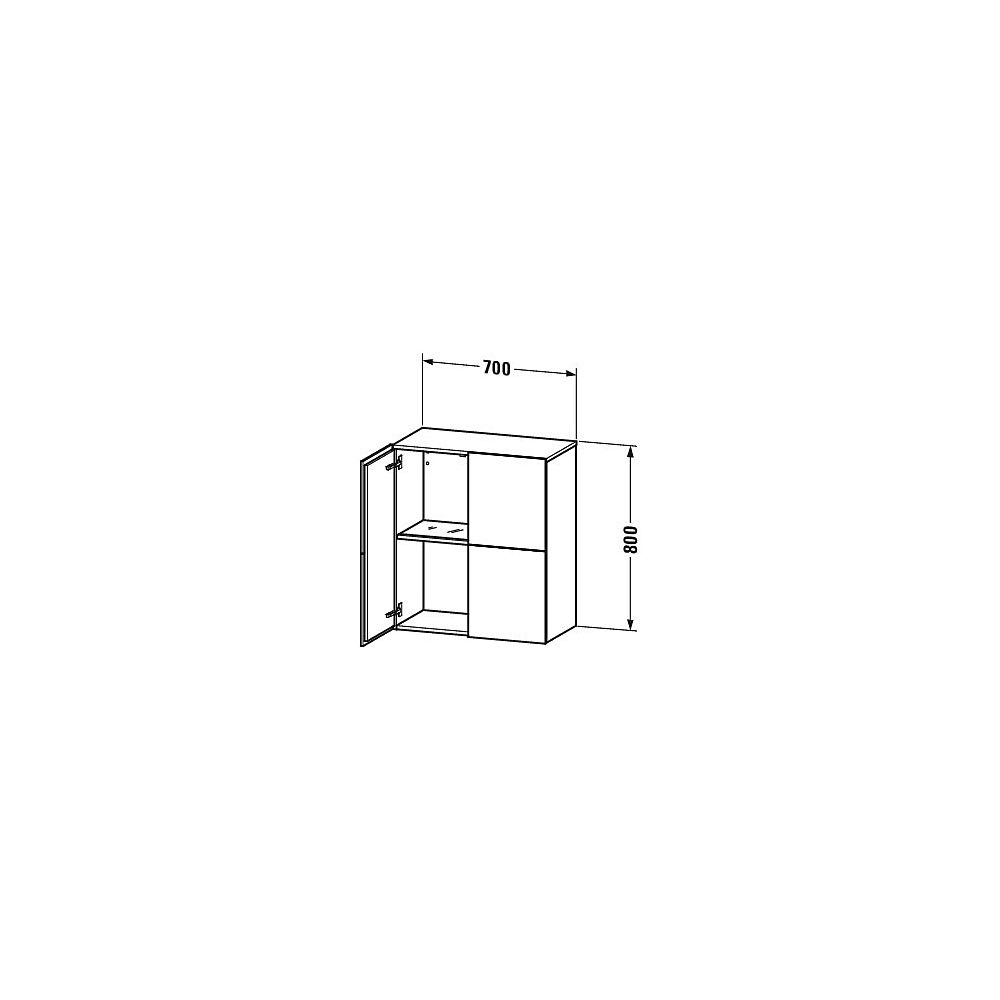 Duravit L-Cube Halbhochschrank Echtholzfurnier 363x700x800mm Eiche Marmoriert Matt... DURAVIT-LC117705555 4067116355901 (Abb. 2)