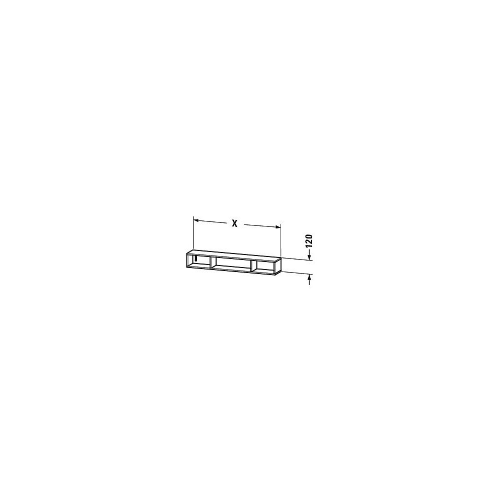 Duravit L-Cube Regalelement Wandmontage 140x800x120mm, Mattweiß, 3 oF, mit Befesti... DURAVIT-LC120001818 4053424297613 (Abb. 8)