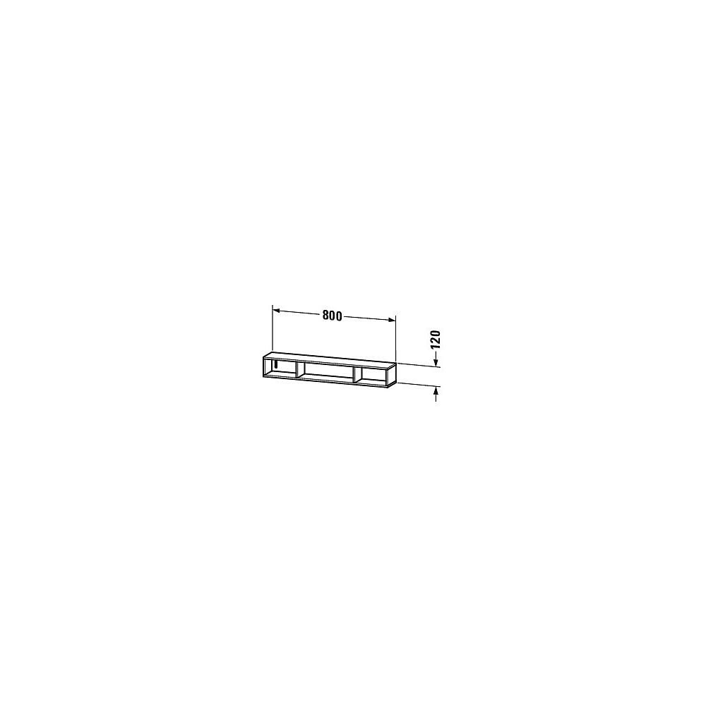 Duravit L-Cube Regalelement Wandmontage 140x800x120mm, Mattweiß, 3 oF, mit Befesti... DURAVIT-LC120001818 4053424297613 (Abb. 9)