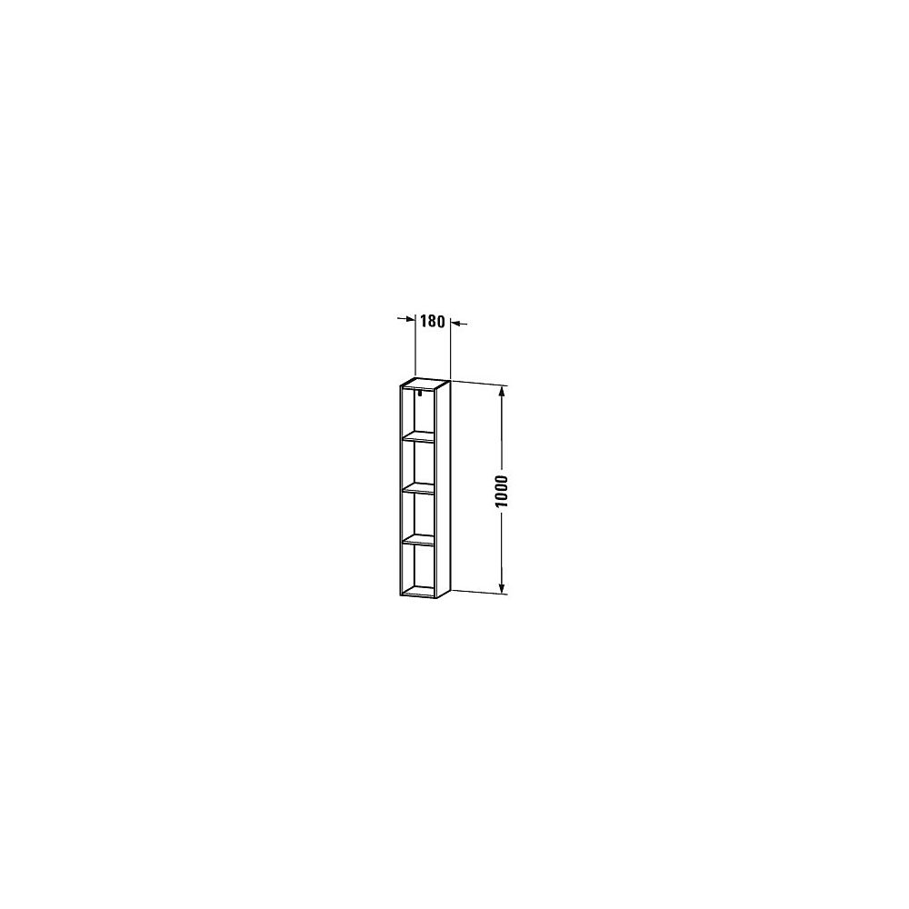 Duravit L-Cube Regalelement Wandmontage 180x180x1000mm, Mattweiß, 4 oF, mit Befest... DURAVIT-LC120501818 4053424296845 (Abb. 4)