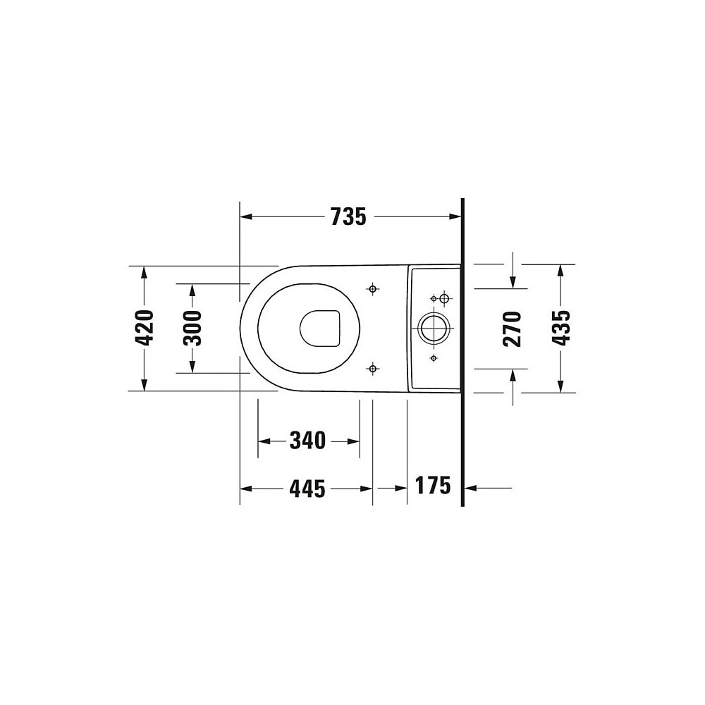 Duravit Starck 3 Stand WC für Kombination 735x435x435mm, Weiß Hochglanz, 6l, Tiefs... DURAVIT-2104090000 4021534346842 (Abb. 18)