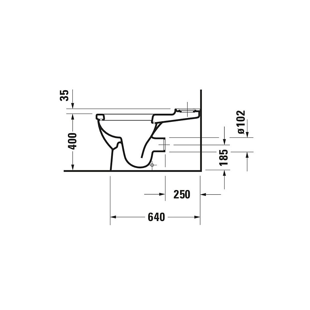 Duravit Starck 3 Stand WC für Kombination 735x435x435mm, Weiß Hochglanz, 6l, Tiefs... DURAVIT-2104090000 4021534346842 (Abb. 19)