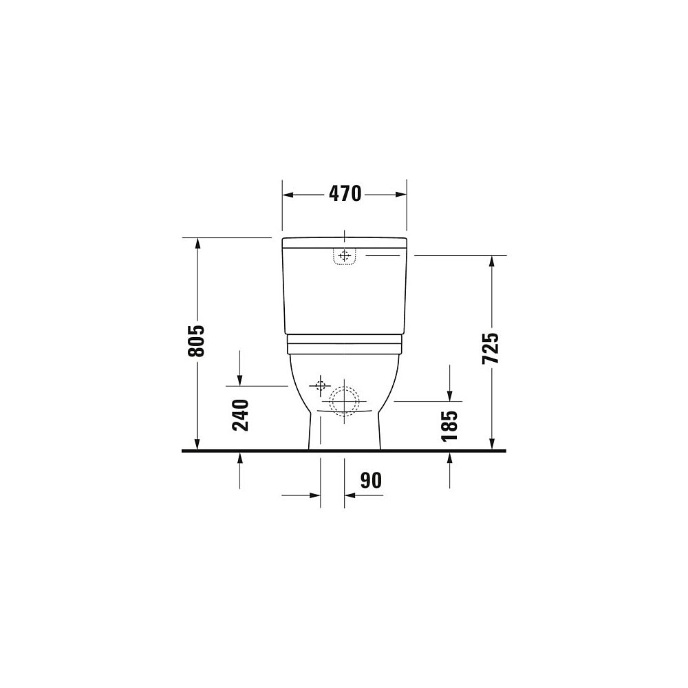 Duravit Starck 3 Stand WC für Kombination 735x435x435mm, Weiß Hochglanz, 6l, Tiefs... DURAVIT-2104090000 4021534346842 (Abb. 21)