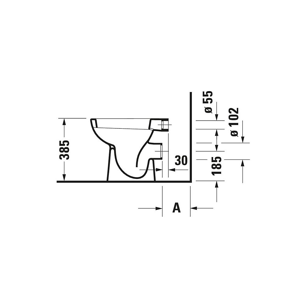 Duravit D-Code Stand WC 480x350x385mm, Weiß Hochglanz, 6l, Tiefspüler, halb offen, ... DURAVIT-2108090000 4021534344244 (Abb. 7)