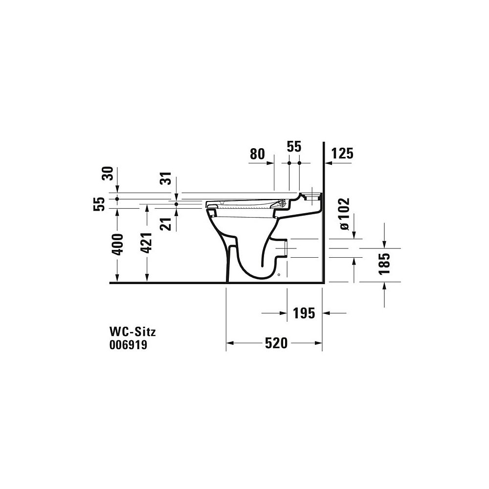 Duravit PuraVida WC-Sitz Rechteckig, Weiß HG 366x52x433mm mit Absenkauto. Sitzgarni... DURAVIT-0069190000 4021534485466 (Abb. 2)