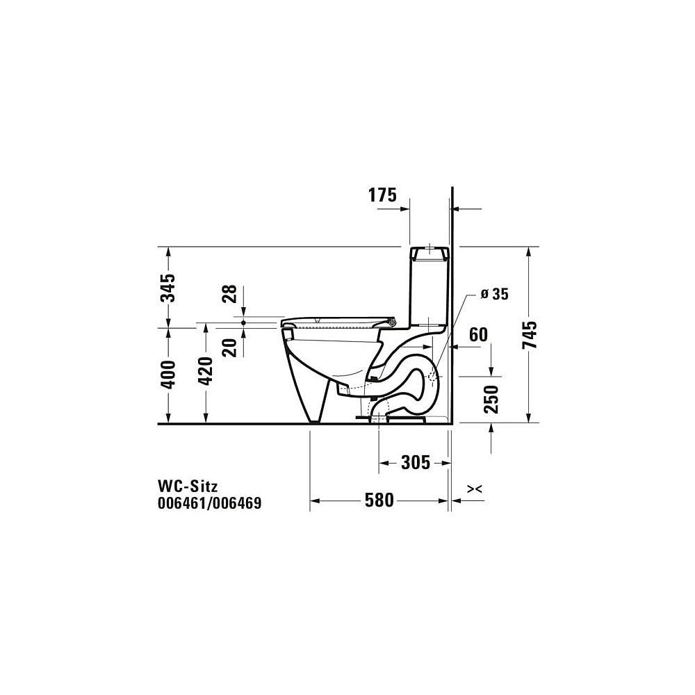 Duravit Happy D.2 WC-Sitz Weiß HG 367x43x489mm mit Absenkauto. Sitzgarnitur ab. Ede... DURAVIT-0064690099 4021534985805 (Abb. 2)