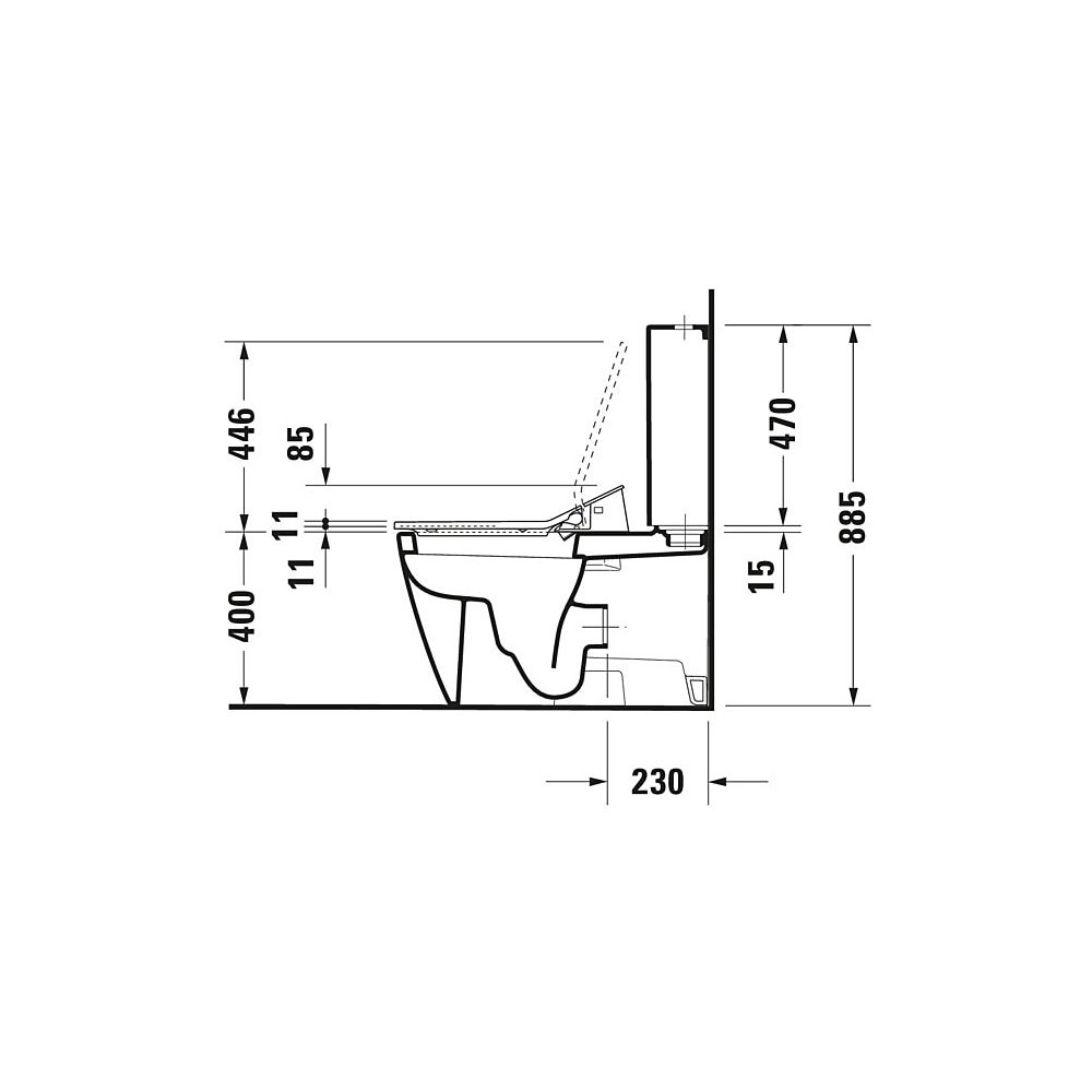 Duravit SensoWash Slim Dusch-WC 539x373mm, Weiß, Absenkautomatik, Fernbedienu... DURAVIT-611000002304300 4053424688756 (Abb. 42)