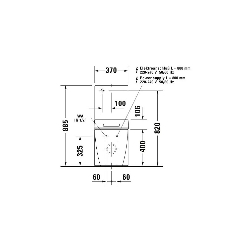 Duravit SensoWash Slim Dusch-WC 539x373mm, Weiß, Absenkautomatik, Fernbedienu... DURAVIT-611000002304300 4053424688756 (Abb. 43)