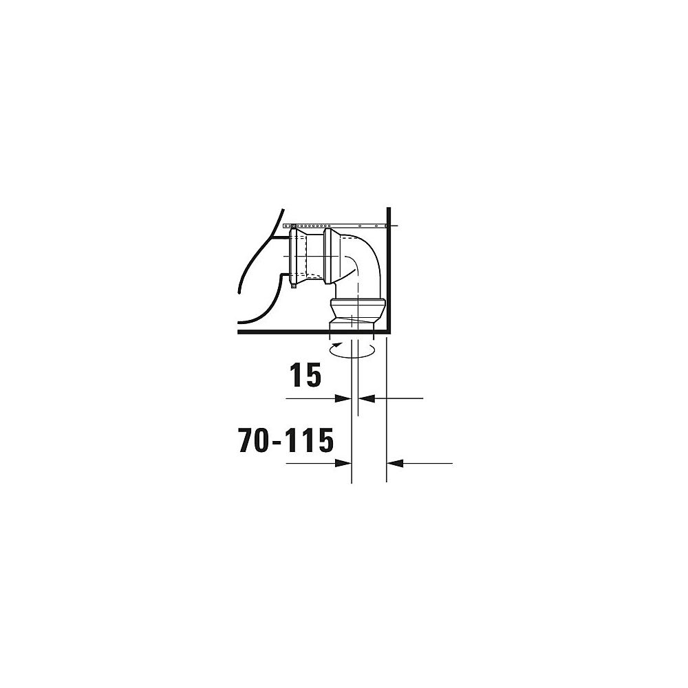 Duravit Happy D.2 Stand WC für Kombination 630x365x415mm, Weiß HG, HygieneGlaze, 4... DURAVIT-2134092000 4053424325606 (Abb. 16)