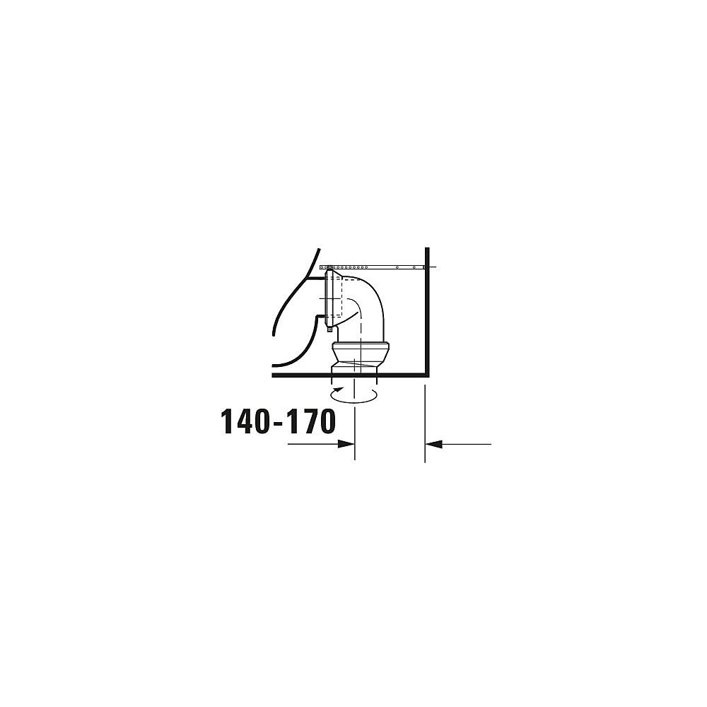 Duravit Happy D.2 Stand WC für Kombination 630x365x415mm, Weiß HG, HygieneGlaze, 4... DURAVIT-2134092000 4053424325606 (Abb. 17)