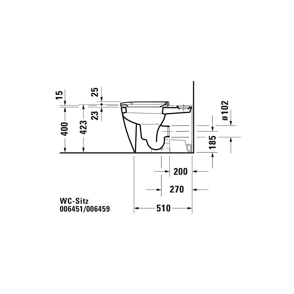 Duravit Happy D.2 WC-Sitz D-shaped, Weiß HG 359x43x430mm mit Absenkauto. Sitzgarni... DURAVIT-0064590000 4021534870989 (Abb. 20)