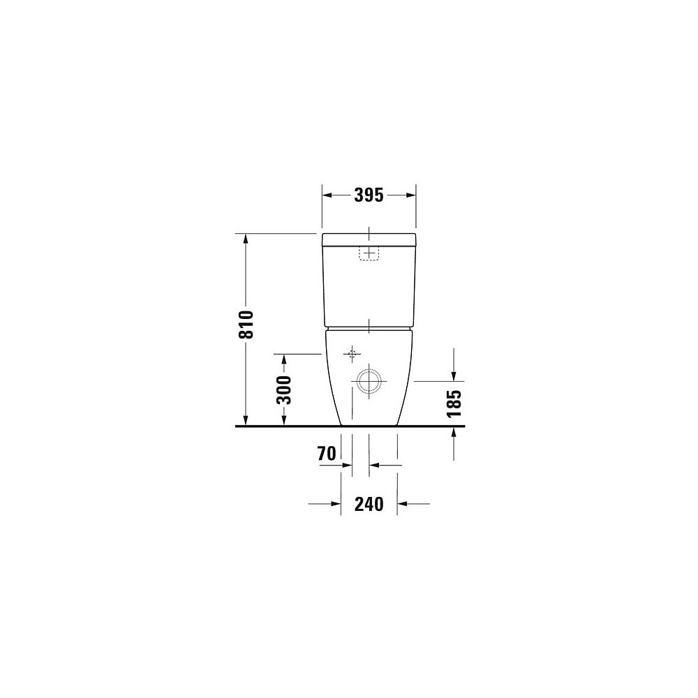 Duravit Happy D.2 Stand WC für Kombination 630x365x415mm, Weiß HG, HygieneGlaze, 4... DURAVIT-2134092000 4053424325606 (Abb. 22)