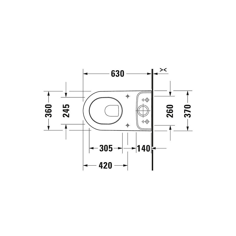 Duravit Darling New Stand WC für Kombination 630x370x415mm, Weiß Hochglanz, Wonde... DURAVIT-21380900001 4021534606229 (Abb. 22)
