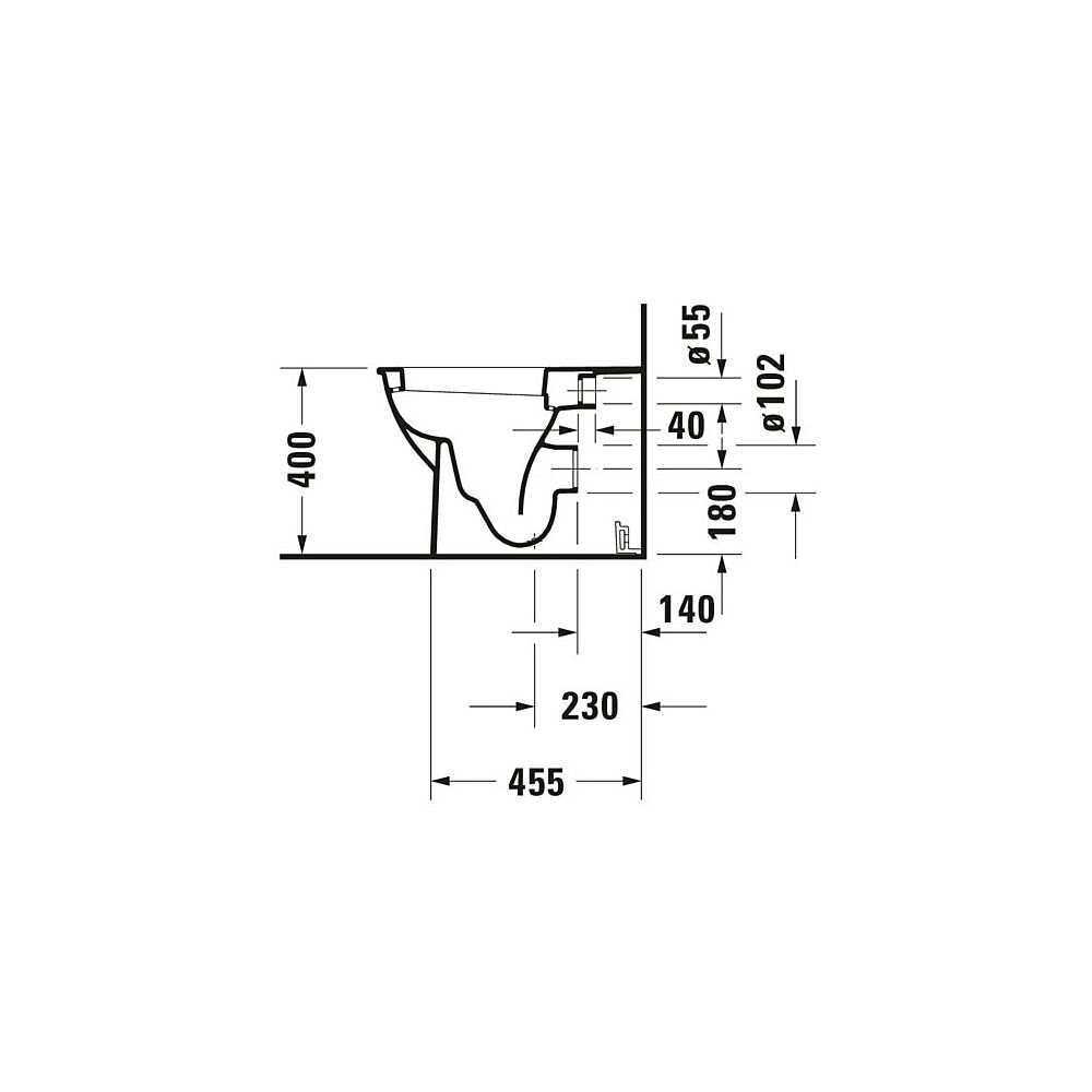 Duravit Darling New Stand WC 570x360x400mm, Weiß Hochglanz, Back to wall, 4,5l, Ti... DURAVIT-2139090000 4021534606199 (Abb. 16)