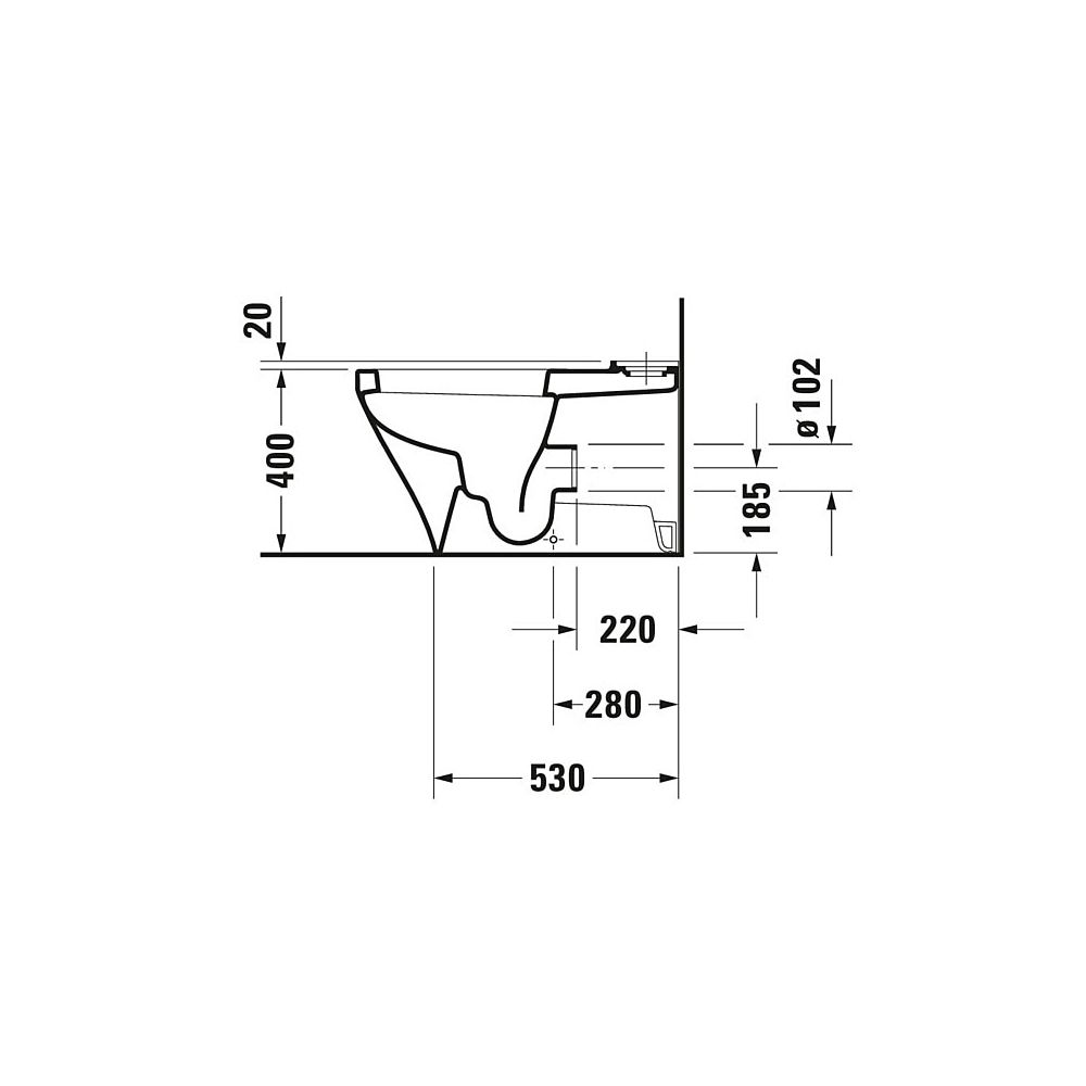 Duravit DuraStyle Stand WC für Kombination 705x370x420mm, Weiß Hochglanz, 4,5l, Ti... DURAVIT-2156090000 4021534854569 (Abb. 25)