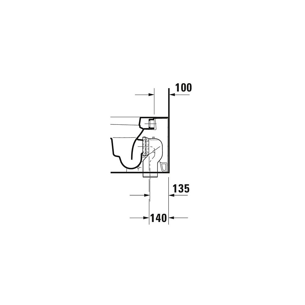 Duravit Happy D.2 Stand WC 570x365x400mm, Weiß HG, Back to wall, 4,5/3l, Tiefspüle... DURAVIT-2159090000 4021534856105 (Abb. 14)