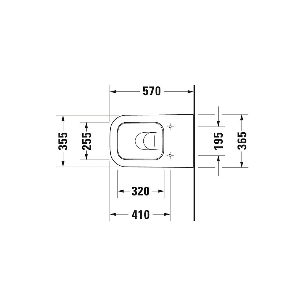 Duravit Happy D.2 Stand WC 570x365x400mm, Weiß HG, Back to wall, 4,5/3l, Tiefspüle... DURAVIT-2159090000 4021534856105 (Abb. 15)
