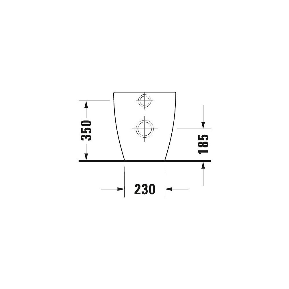 Duravit Happy D.2 Stand WC 570x365x400mm, Weiß HG, Back to wall, 4,5/3l, Tiefspüle... DURAVIT-2159090000 4021534856105 (Abb. 17)