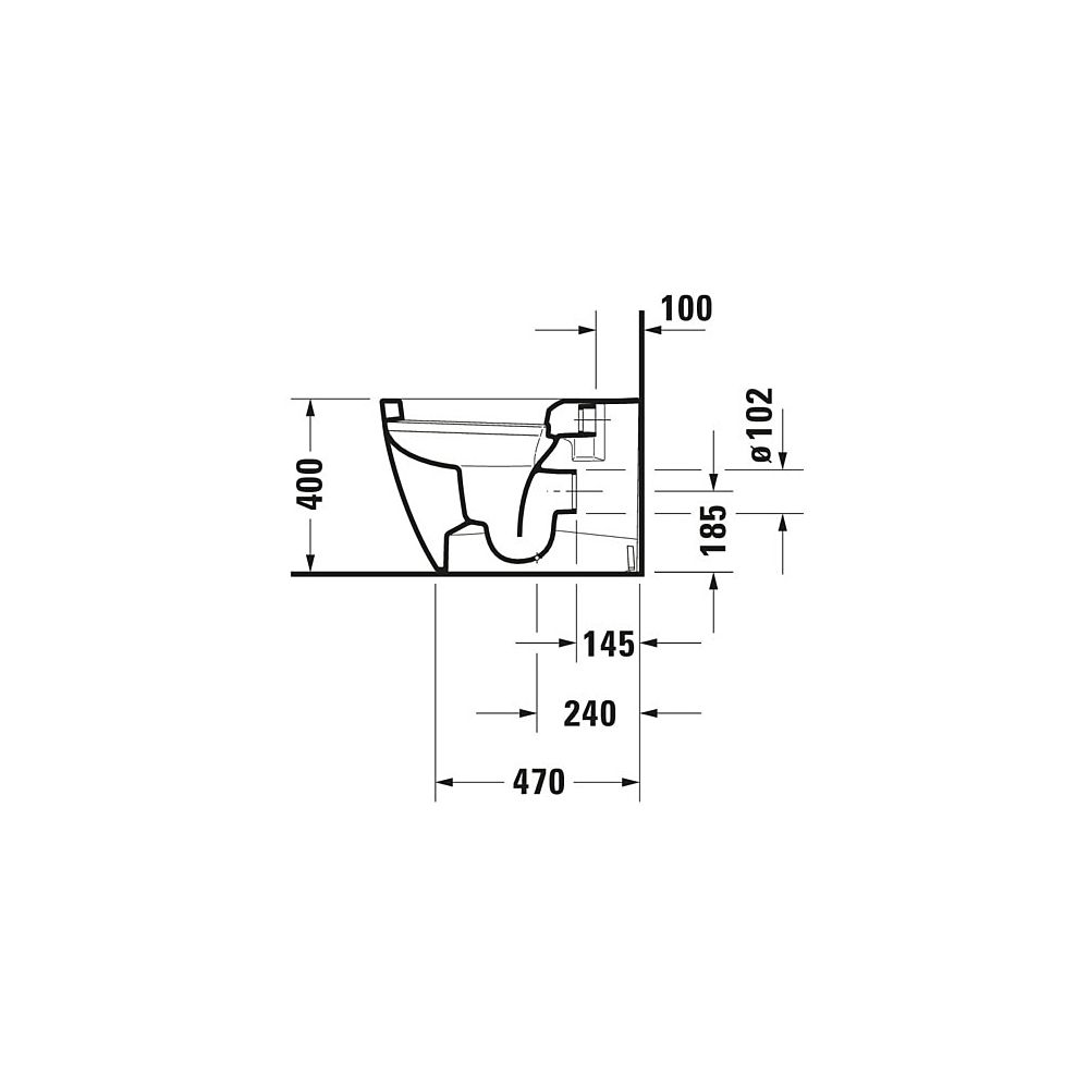 Duravit ME by Starck Stand WC 600x370x400mm, Weiß Hochglanz, WonderGliss, Back to... DURAVIT-21690900001 4021534966842 (Abb. 24)