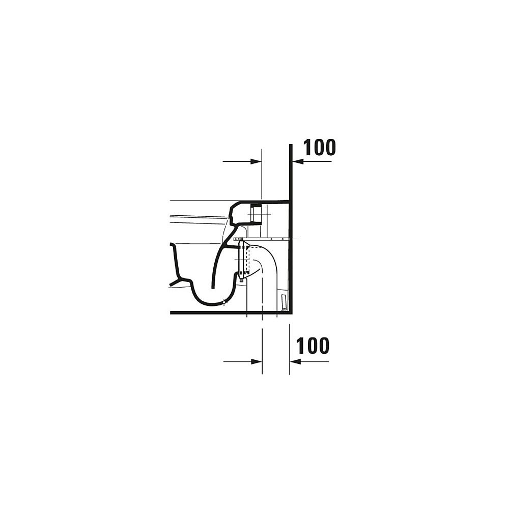 Duravit ME by Starck Stand WC für Dusch-WC-Sitz 600x370x400mm, Weiß HG, Back to wal... DURAVIT-2169590000 4021534966859 (Abb. 7)