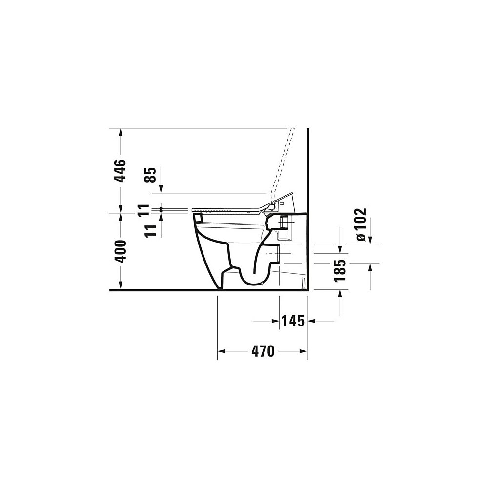 Duravit SensoWash Slim Dusch-WC 539x373mm, Weiß, Absenkautomatik, Fernbedienu... DURAVIT-611000002304300 4053424688756 (Abb. 45)
