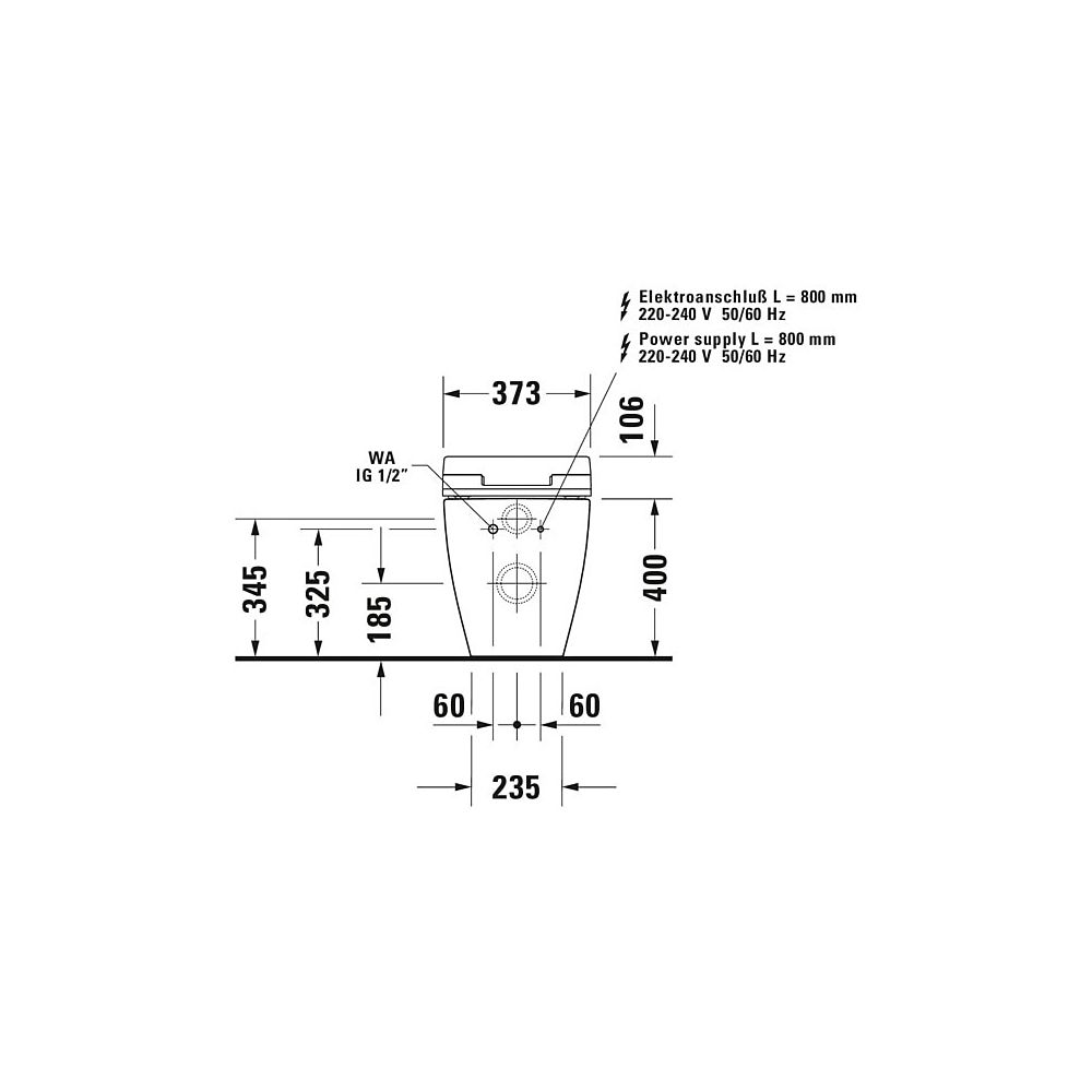 Duravit SensoWash Slim Dusch-WC 539x373mm, Weiß, Absenkautomatik, Fernbedienu... DURAVIT-611000002304300 4053424688756 (Abb. 46)