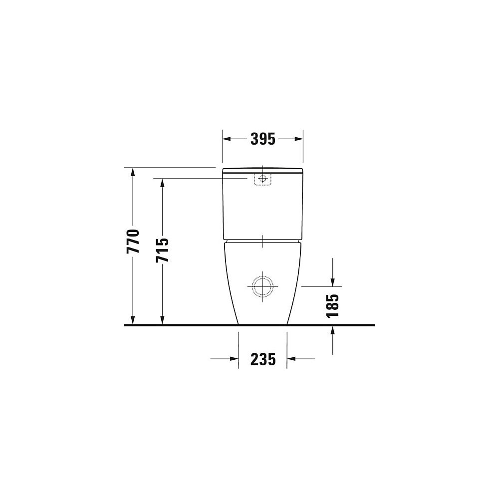 Duravit ME by Starck Stand WC für Kombination 650x370x415mm, Weiß Hochglanz, 4,5l,... DURAVIT-2170090000 4021534966477 (Abb. 28)