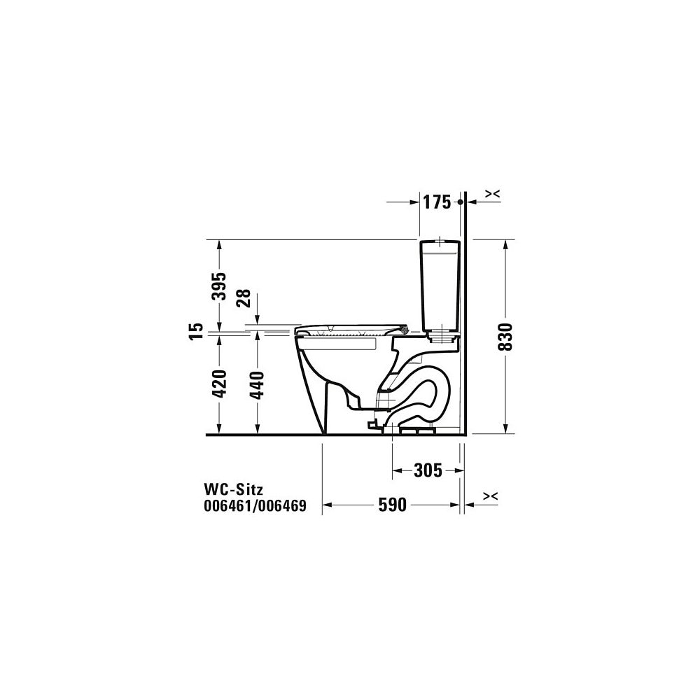 Duravit Happy D.2 WC-Sitz Weiß HG 367x43x489mm mit Absenkauto. Sitzgarnitur ab. Ede... DURAVIT-0064690099 4021534985805 (Abb. 3)