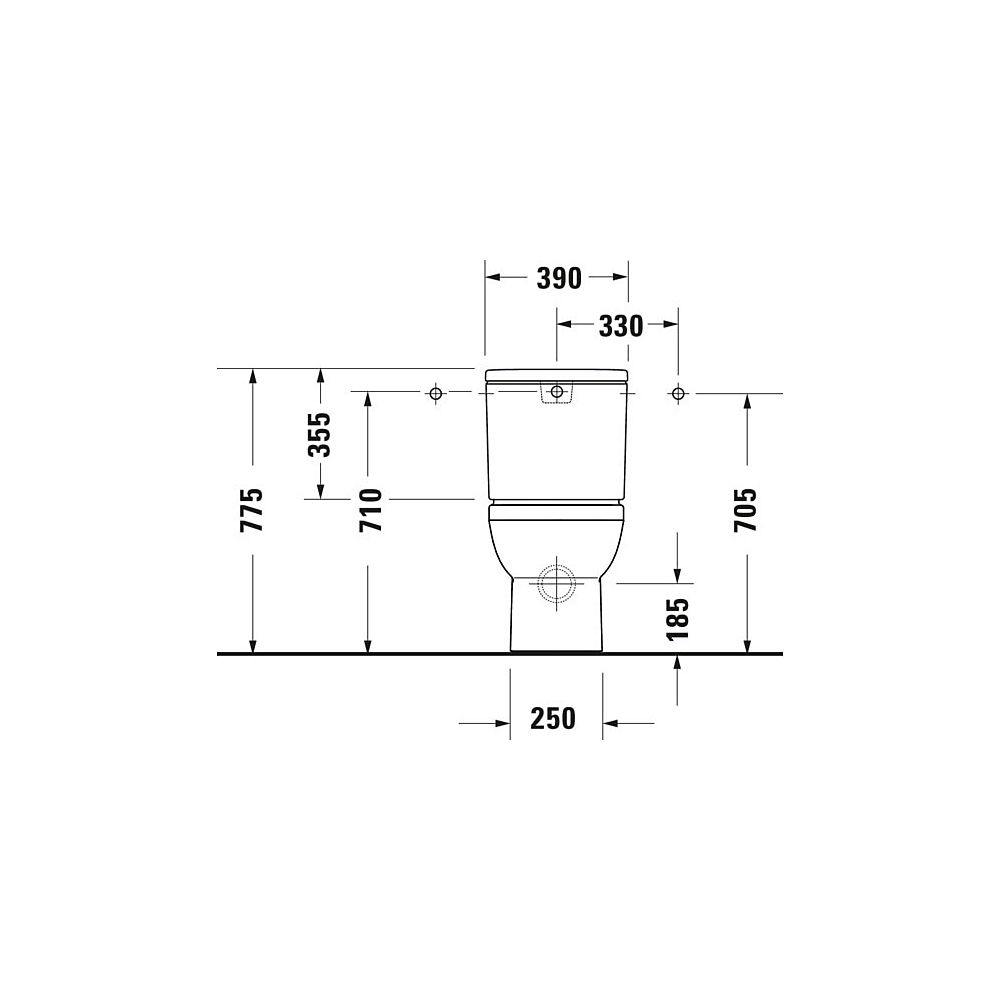 Duravit No.1 Stand WC für Kombination 650x365x420mm, Weiß Hochglanz, HygieneGlaze,... DURAVIT-2182092000 4053424507804 (Abb. 11)