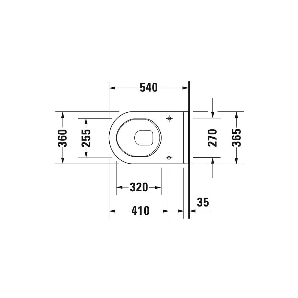 Duravit Starck 3 Wand-WC 540x365x355mm, Weiß Hochglanz, 4,5l, Tiefspüler, geschlos... DURAVIT-2200090000 4021534223037 (Abb. 10)