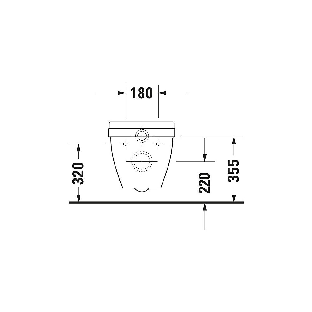 Duravit Starck 3 Wand-WC 540x365x355mm, Weiß Hochglanz, 4,5l, Tiefspüler, geschlos... DURAVIT-2200090000 4021534223037 (Abb. 12)