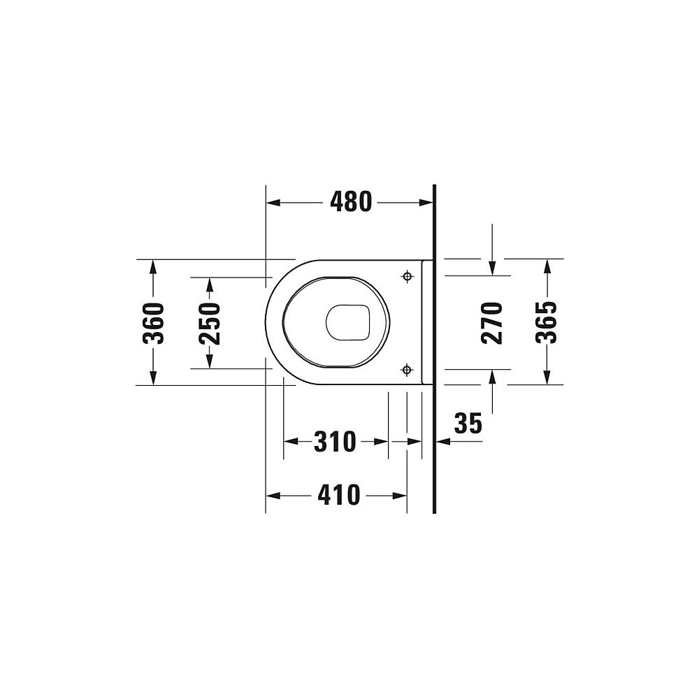 Duravit Starck 3 Wand-WC 480x365x355mm, Weiß Hochglanz, 4,5l, Tiefspüler, geschloss... DURAVIT-2202090000 4021534223679 (Abb. 9)