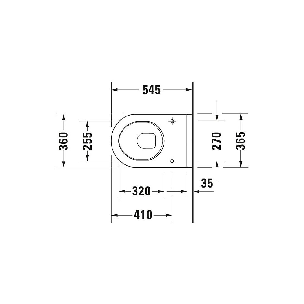 Duravit Starck 3 Wand-WC 545x365x355mm, Weiß Hochglanz, 6l, HygieneGlaze, Tiefspüle... DURAVIT-2206092000 4053424325125 (Abb. 2)