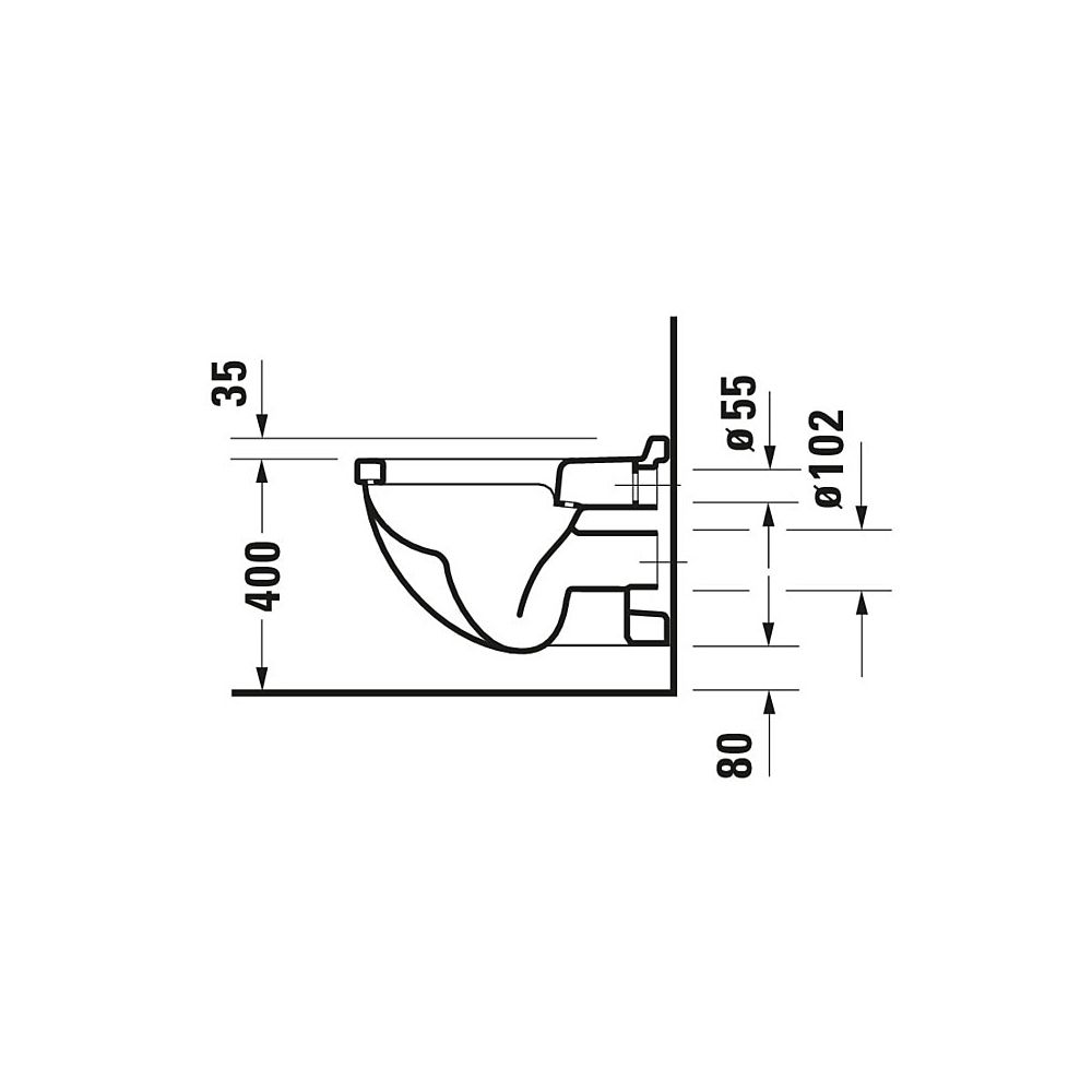 Duravit Starck 3 Wand-WC 545x365x355mm, Weiß Hochglanz, 6l, HygieneGlaze, Tiefspüle... DURAVIT-2206092000 4053424325125 (Abb. 3)