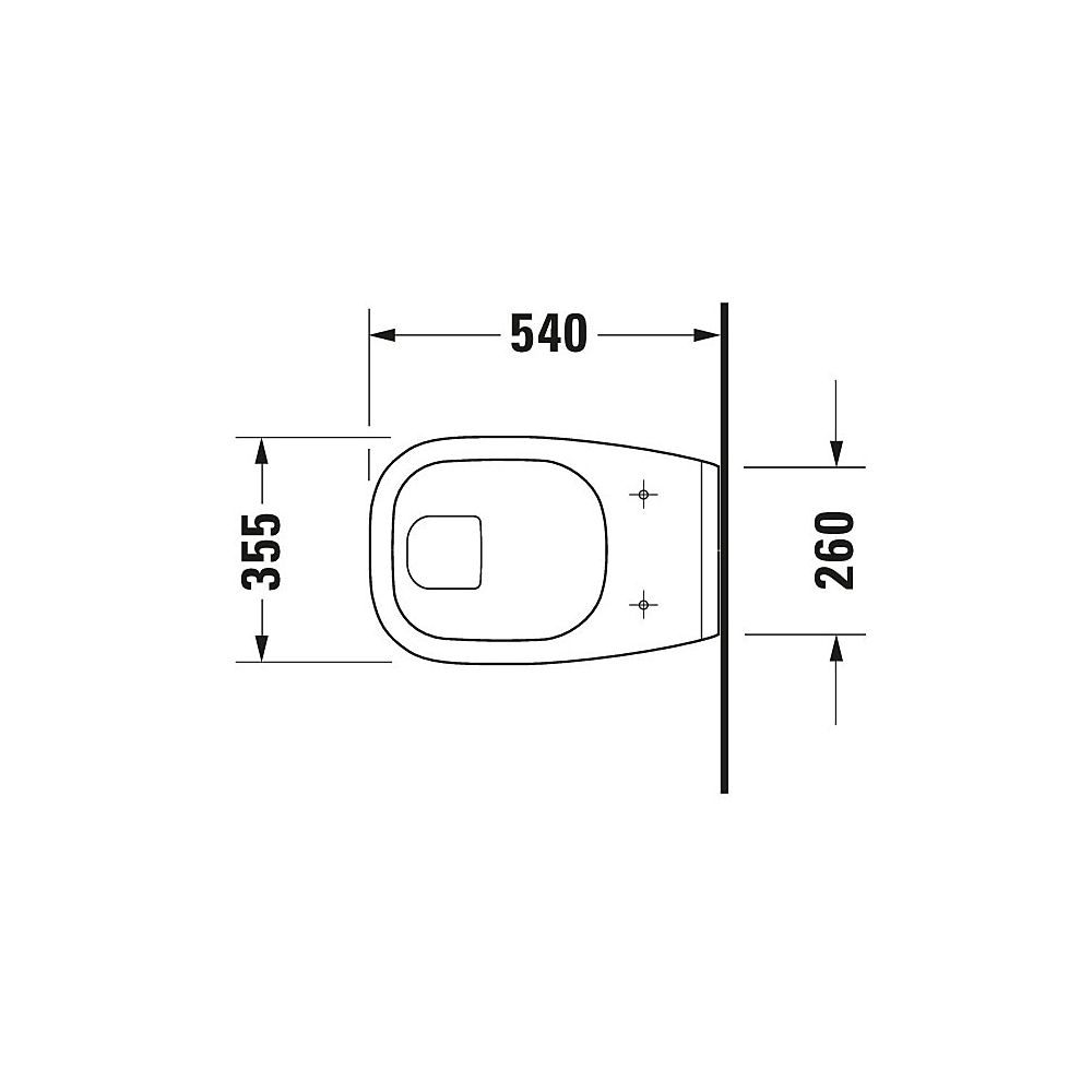 Duravit D-Code Wand-WC 540x355x350mm, Weiß Hochglanz, 6l, HygieneGlaze, Flachspüler... DURAVIT-2210092000 4053424326054 (Abb. 2)