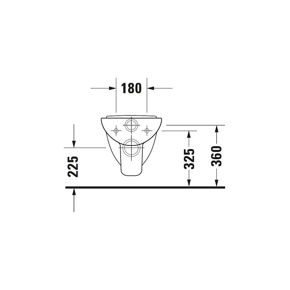 Duravit D-Code Wand-WC 480x350x355mm, Weiß Hochglanz, 6l, Tiefspüler, halb, waager... DURAVIT-2211090000 4021534344237 (Abb. 20)
