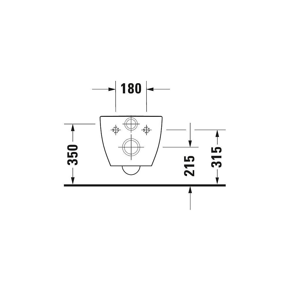 Duravit Happy D.2 Wand-WC 540x365x335mm, Weiß Hochglanz, 4,5l, WonderGliss, Tiefs... DURAVIT-22220900001 4021534953231 (Abb. 18)