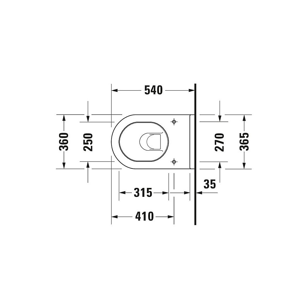 Duravit Starck 3 Wand-WC 540x365x380mm, Weiß Hochglanz, 4,5l, Tiefspüler, geschloss... DURAVIT-2225090000 4021534589171 (Abb. 9)