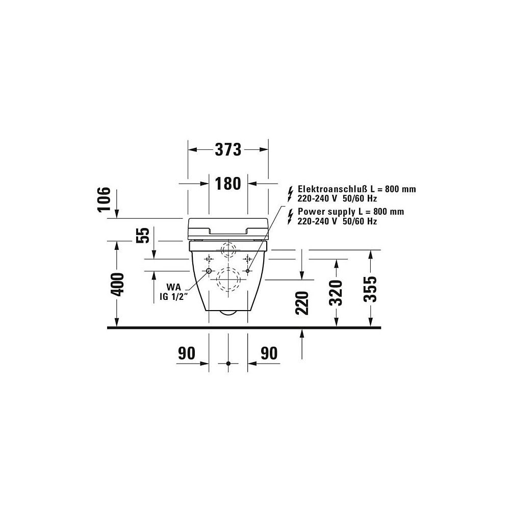 Duravit SensoWash Slim Dusch-WC 539x373mm, Weiß, Absenkautomatik, Fernbedienu... DURAVIT-611000002304300 4053424688756 (Abb. 56)