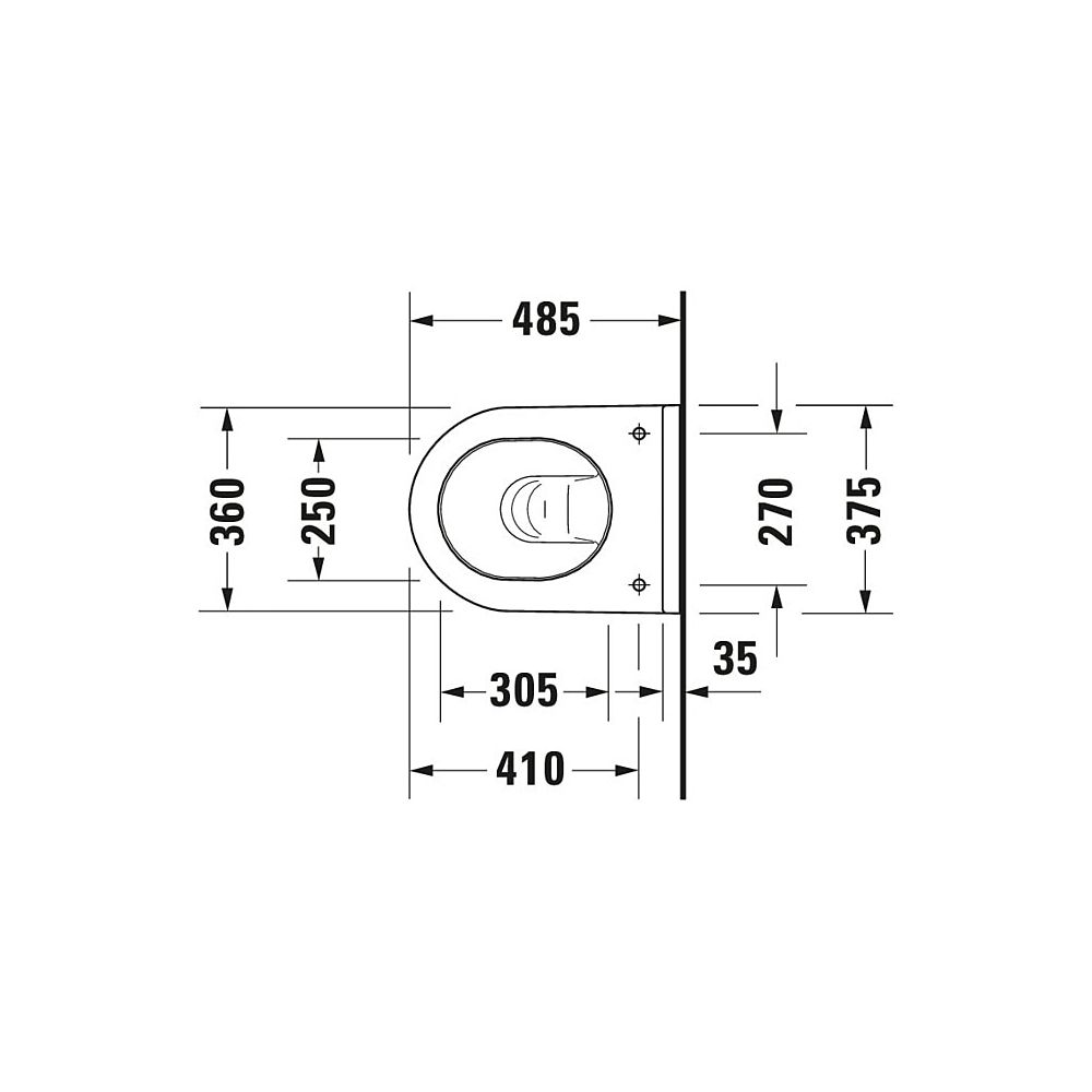 Duravit Starck 3 Wand-WC 485x375x375mm, Weiß Hochglanz, 4,5l, HygieneGlaze, Tiefspü... DURAVIT-2227092000 4053424324708 (Abb. 3)