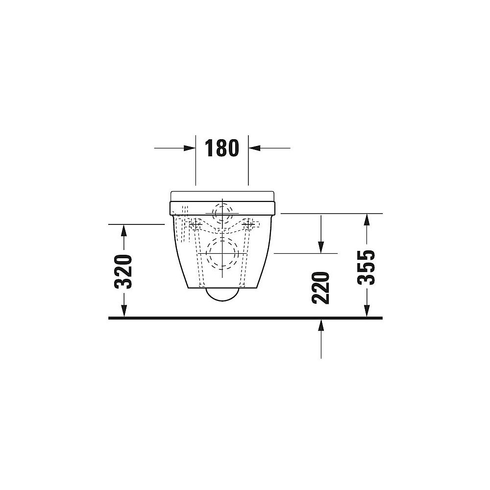 Duravit Starck 3 Wand-WC 485x375x375mm, Weiß Hochglanz, 4,5l, HygieneGlaze, Tiefspü... DURAVIT-2227092000 4053424324708 (Abb. 5)
