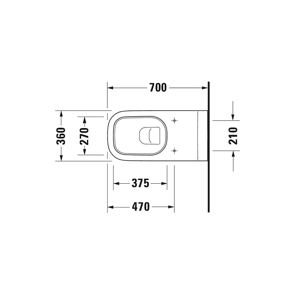 Duravit D-Code Wand-WC 700x360x365mm, Weiß Hochglanz, 4,5l, Tiefspüler, geschlossen... DURAVIT-2228090000 4021534822377 (Abb. 4)
