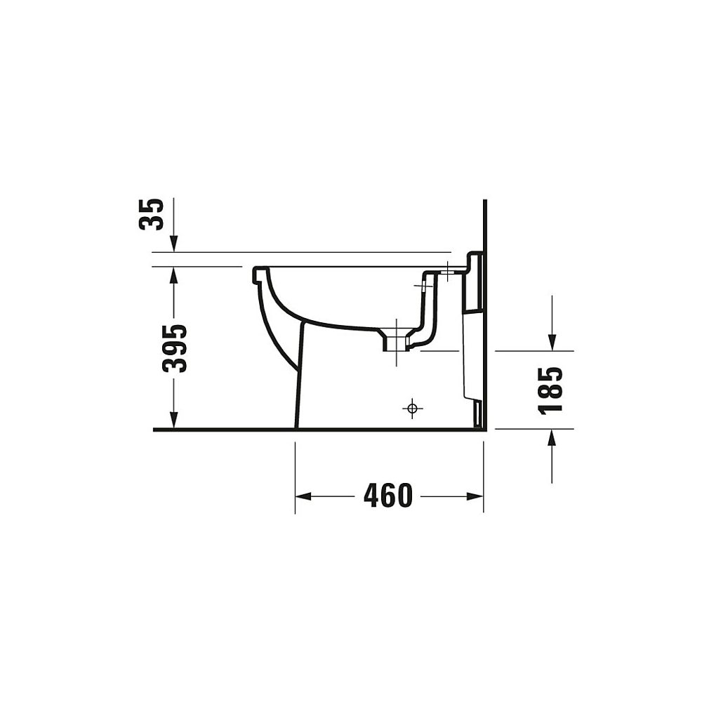 Duravit Starck 3 Stand Bidet 560x370x430mm, Weiß Hochglanz, 1 HL, mit Überlauf mit ... DURAVIT-2230100000 4021534223754 (Abb. 8)