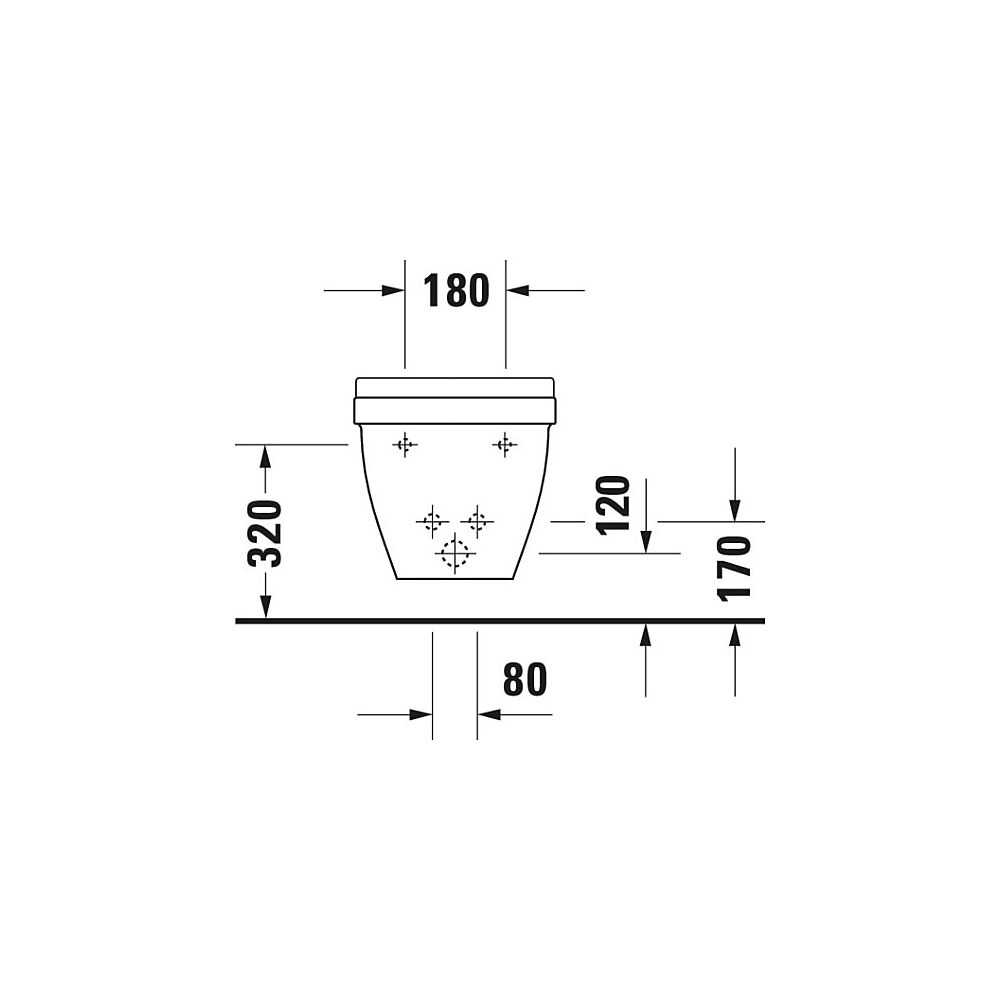 Duravit Starck 3 Wandbidet 540x355x320mm, Weiß Hochglanz, WonderGliss, 1 HL, mit H... DURAVIT-22301500001 4021534223723 (Abb. 6)
