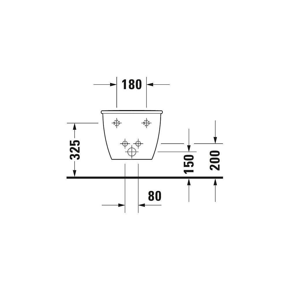 Duravit Darling New Wandbidet 540x365x290mm, Weiß Hochglanz, 1 HL, HLB, Überlauf, ... DURAVIT-2249150000 4021534606403 (Abb. 15)