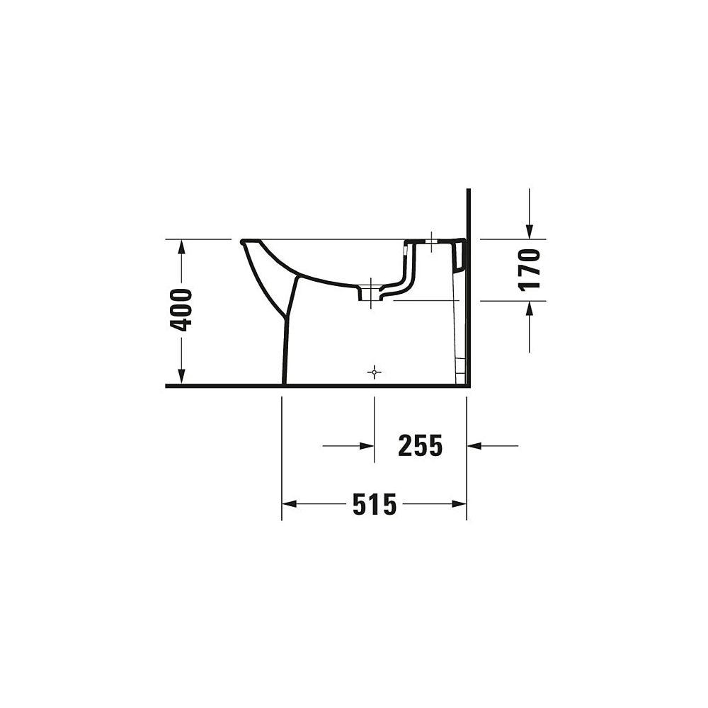 Duravit Darling New Stand Bidet 630x370x400mm, Weiß Hochglanz, 1 HL, mit Überlauf m... DURAVIT-2251100000 4021534606502 (Abb. 5)