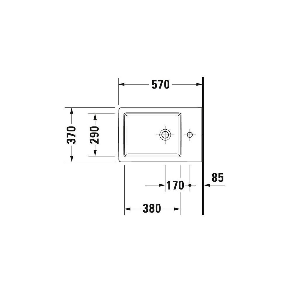 Duravit Vero Air Wandbidet 570x370x300mm, Weiß Hochglanz, 1 HL, HLB, Überlauf, verd... DURAVIT-2274150000 4053424139579 (Abb. 3)