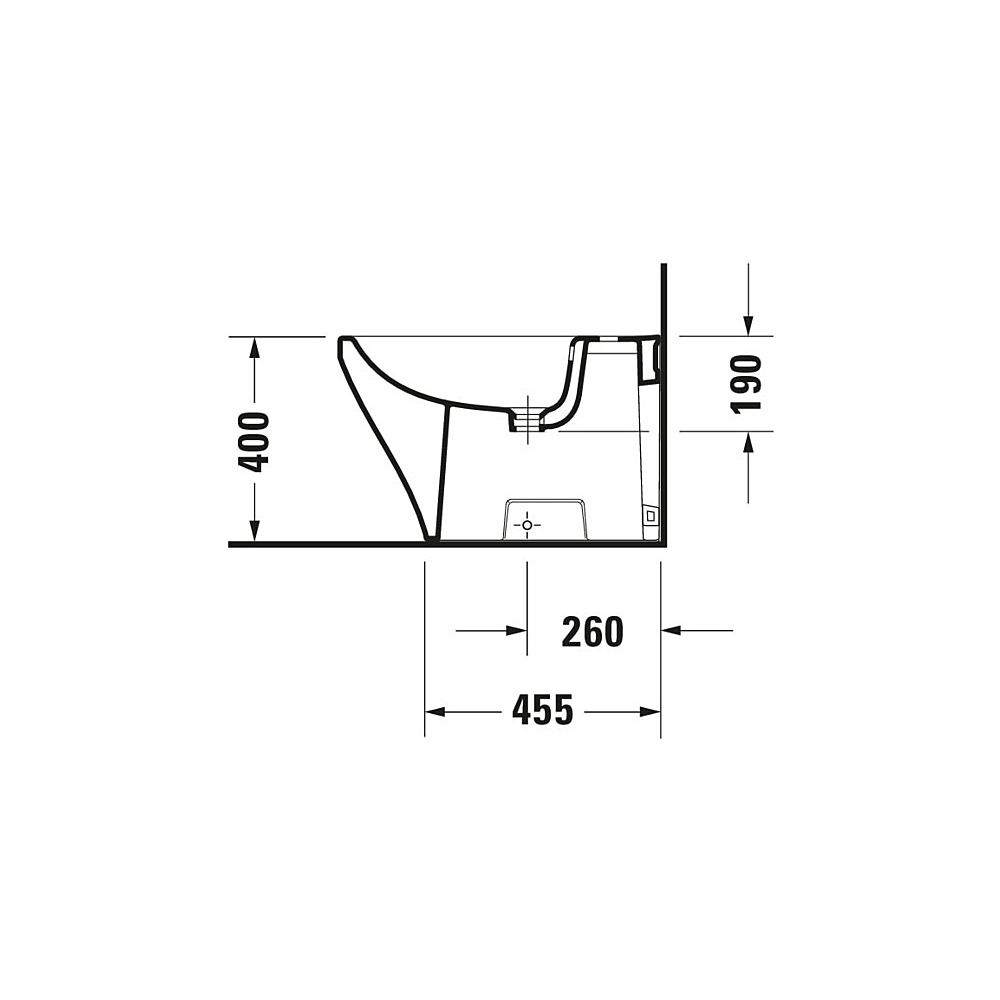 Duravit DuraStyle Stand Bidet 630x370x400mm, Weiß Hochglanz, 1 HL, mit Überlauf mit... DURAVIT-2283100000 4021534854361 (Abb. 7)