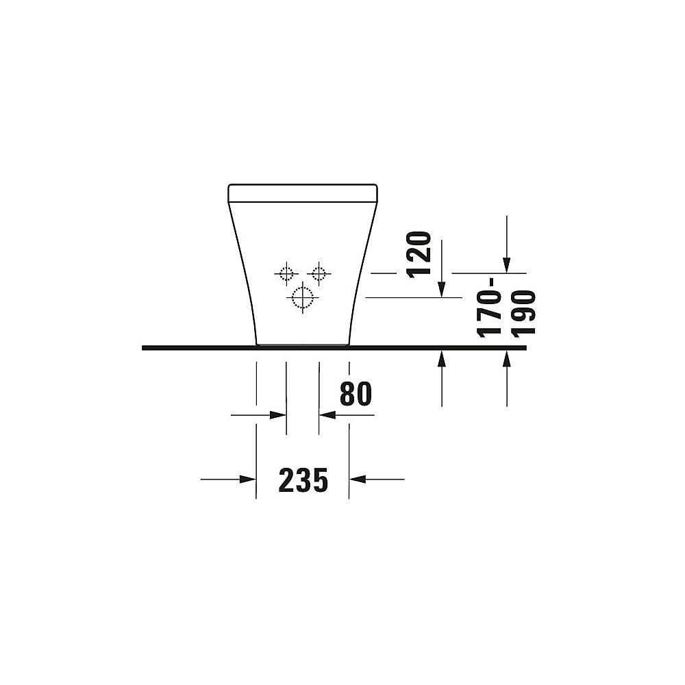 Duravit DuraStyle Stand Bidet 630x370x400mm, Weiß Hochglanz, 1 HL, mit Überlauf mit... DURAVIT-2283100000 4021534854361 (Abb. 8)