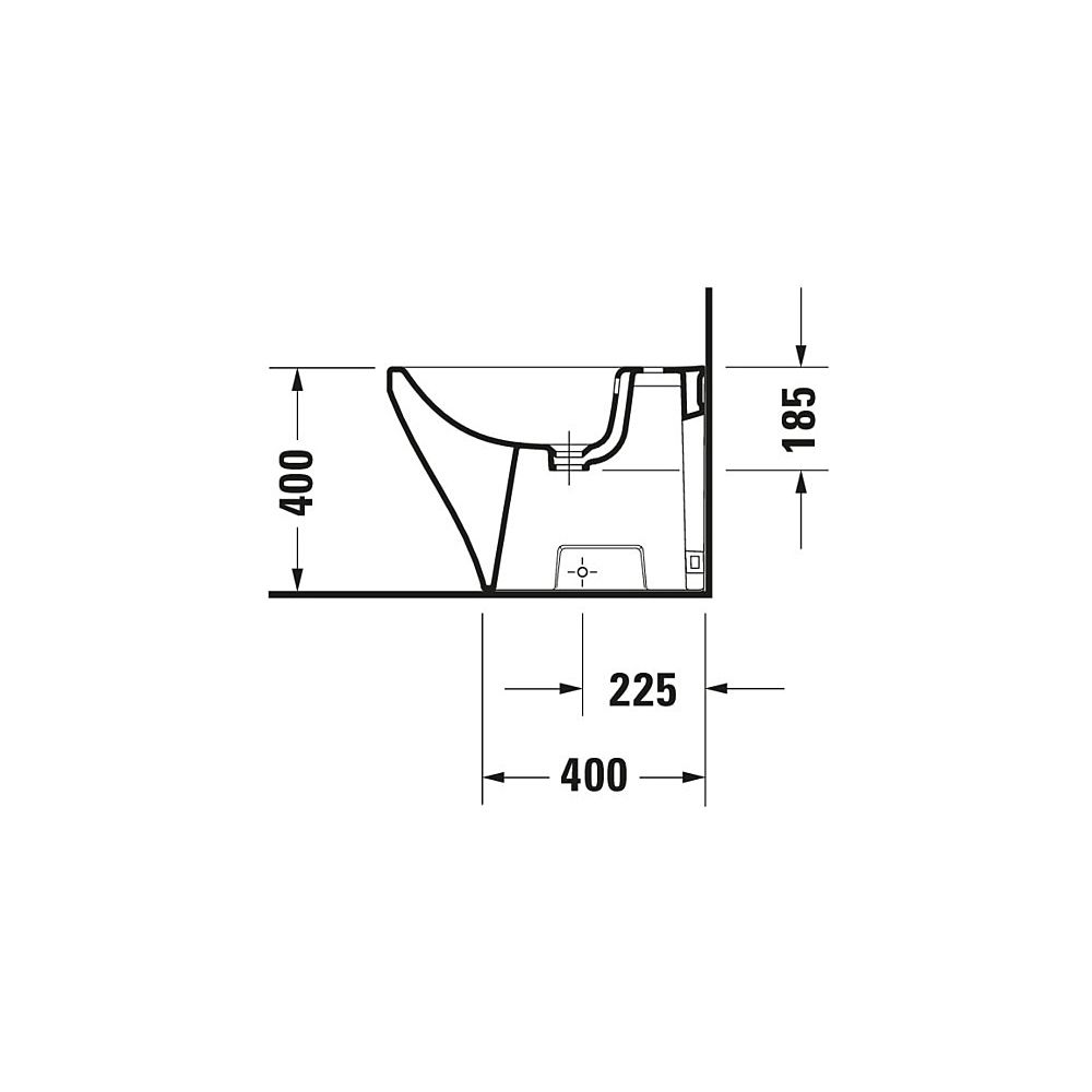 Duravit DuraStyle Stand Bidet 575x370x400mm, Weiß Hochglanz, 1 HL, mit Überlauf, Ba... DURAVIT-2284100000 4021534854385 (Abb. 4)